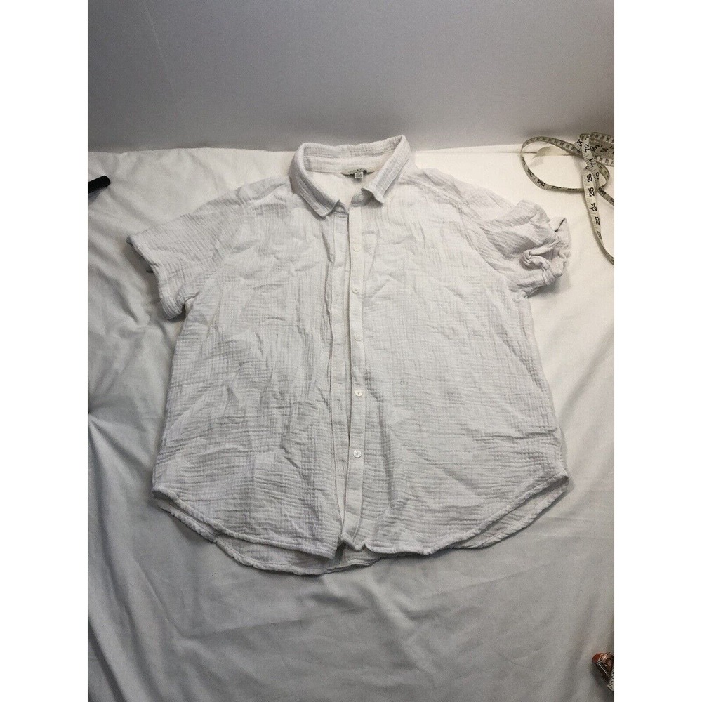 Lucky Brand Buttondown beach shirt Size m Cotton Short Sleeve Shirt